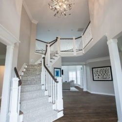 Custom spiral staircase created by lynch design build
