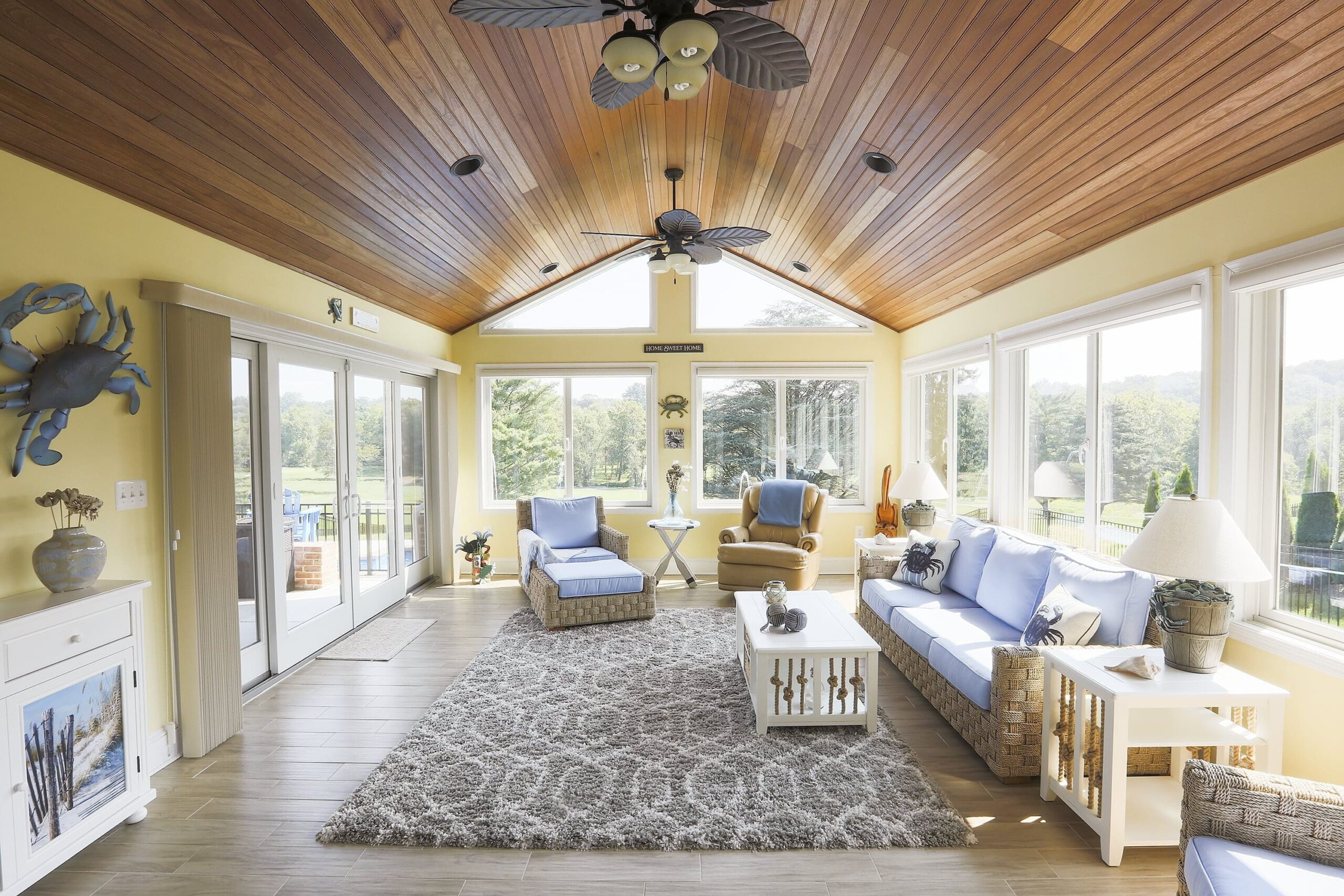 Custom sunroom addition designed by a Maryland house addition contractor