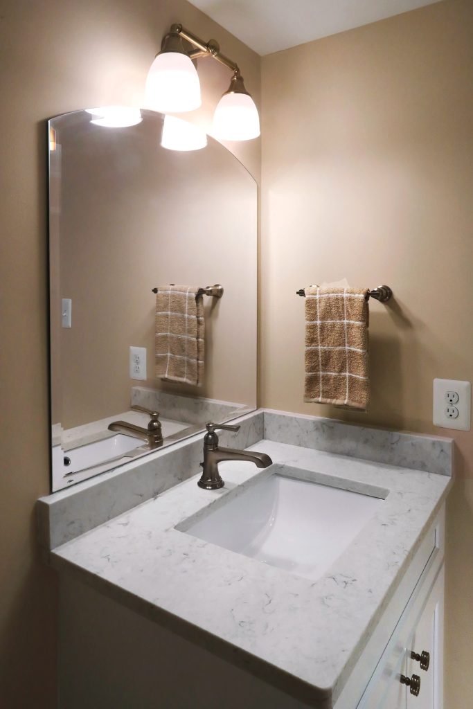 Lynch Design Build architectural photos of Master Bath and Powder Room by Maryland based Commercial photographers Robin Sommer and Bill Rettberg of MidAtlantic Photographic LLC