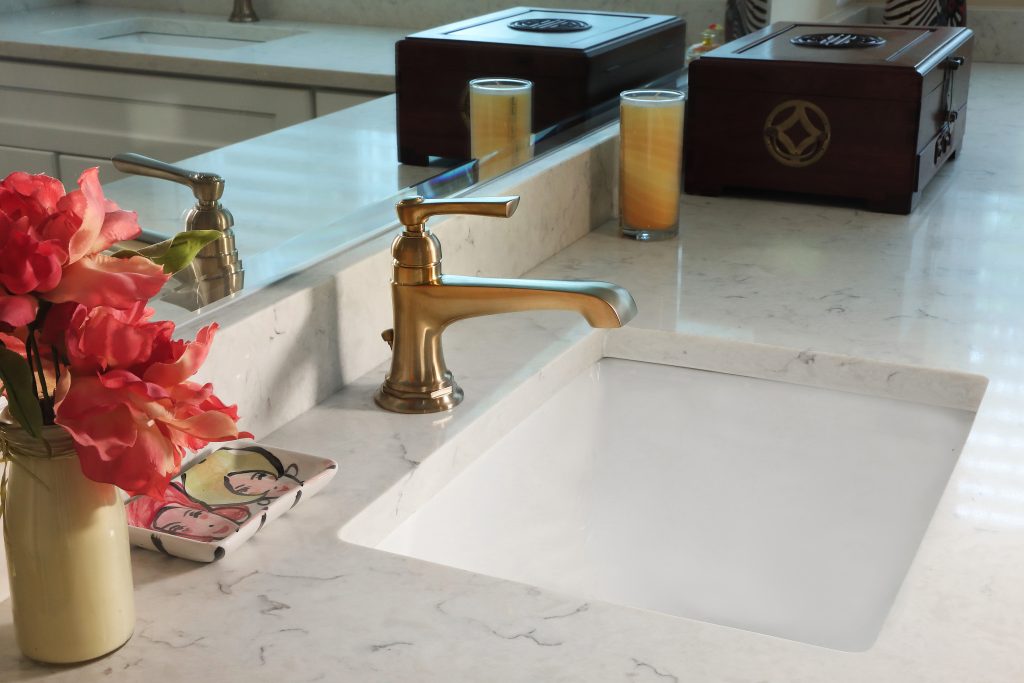 Lynch Design Build architectural photos of Master Bath and Powder Room by Maryland based Commercial photographers Robin Sommer and Bill Rettberg of MidAtlantic Photographic LLC