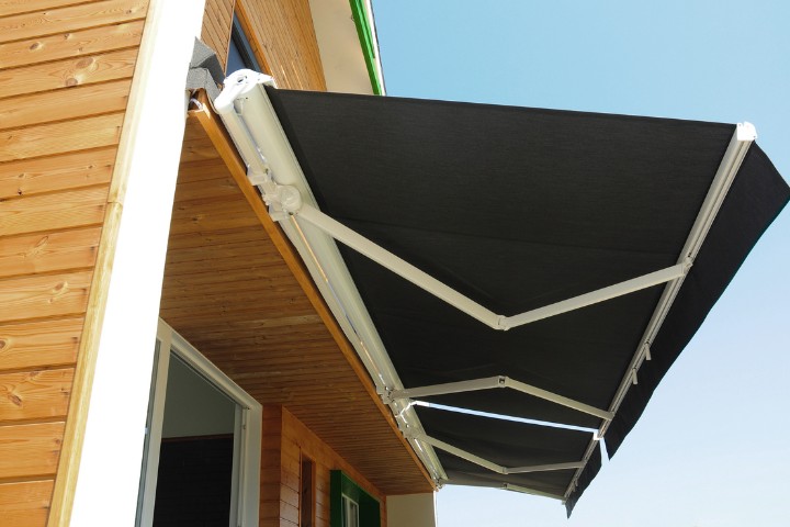 Sleek outdoor awning enhancing patio usability