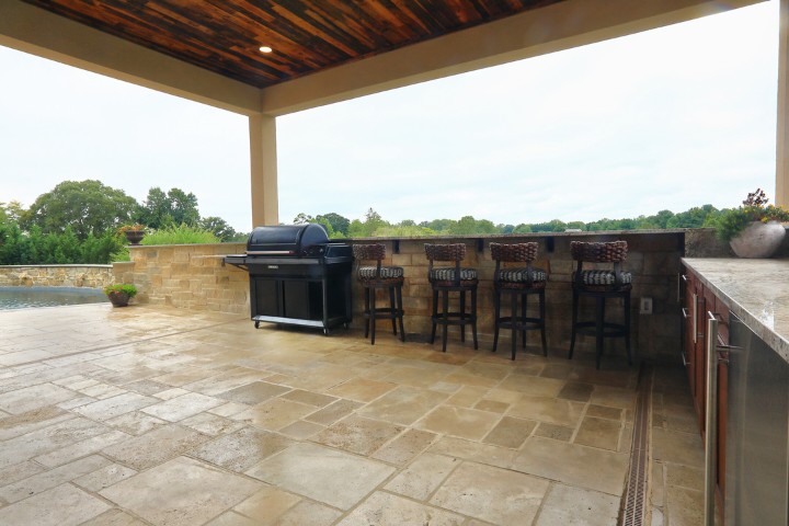 Outdoor kitchen with bar seating home extension in Maryland, Pennsylvania, and Delaware