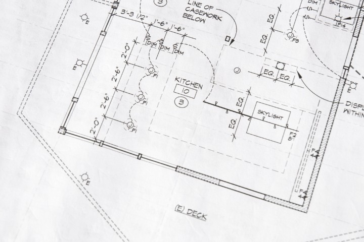 Detailed kitchen design plans included in a renovation estimate