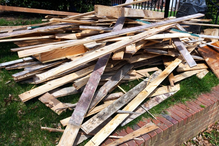 Hidden cost for a pile of wood and materials for disposal after a kitchen renovation
