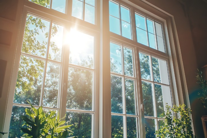 Large windows home addition feature emphasizing natural illumination and energy efficiency