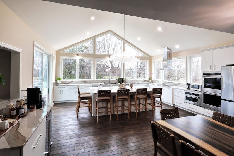 maryland kitchen addition with dining space and stainless steel appliances