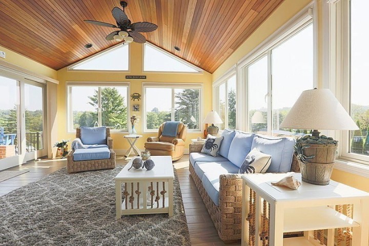 Family-friendly Maryland sunroom made from durable and sustainable materials