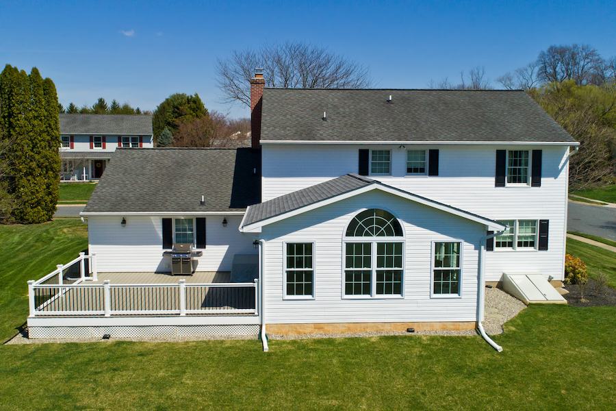 Sunroom and deck addition on a residential property in Harford County